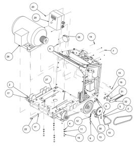 Section 02 Diagram and Parts List for MK-4020B 167439-20 MK Diamond Concrete Saw